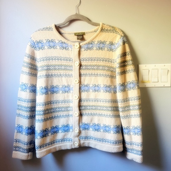 Eddie Bauer Sweaters - Lambswool nordic fair isle cabincore twee grandma sweater
